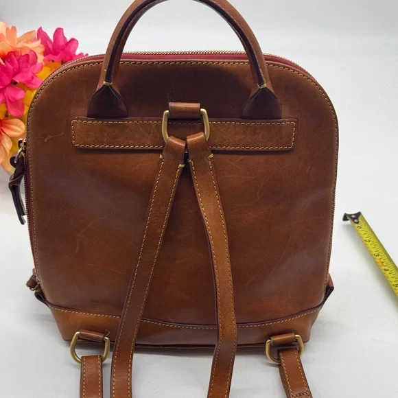 Dooney & Bourke Brown Leather Backpack As Is Condition - Picture 8 of 16